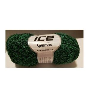 NEW X4 Metallic green black yarn 50 gm 70% cotton 17% polyester 13% metallic